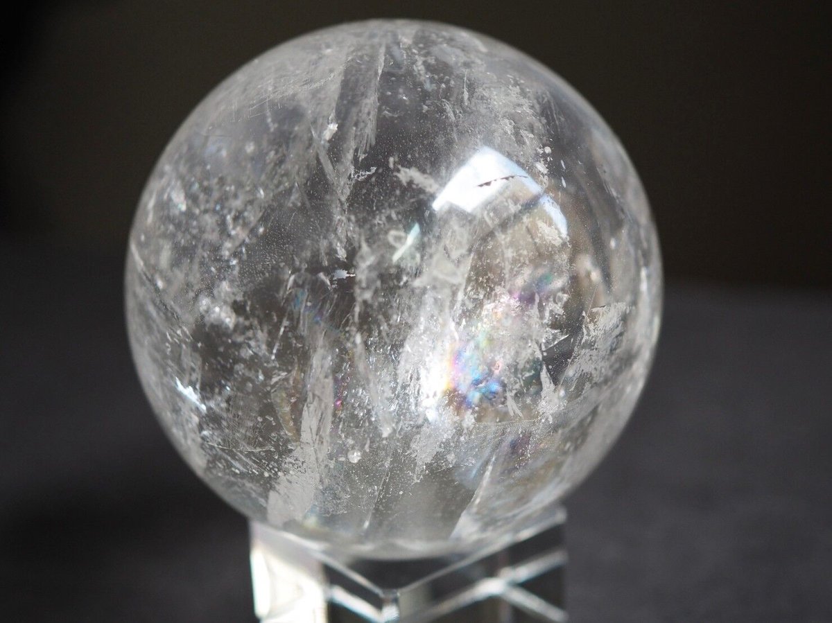 神の色】ブラジル産 虹入りクリアクォーツ スフィア | Y.S.Y24
