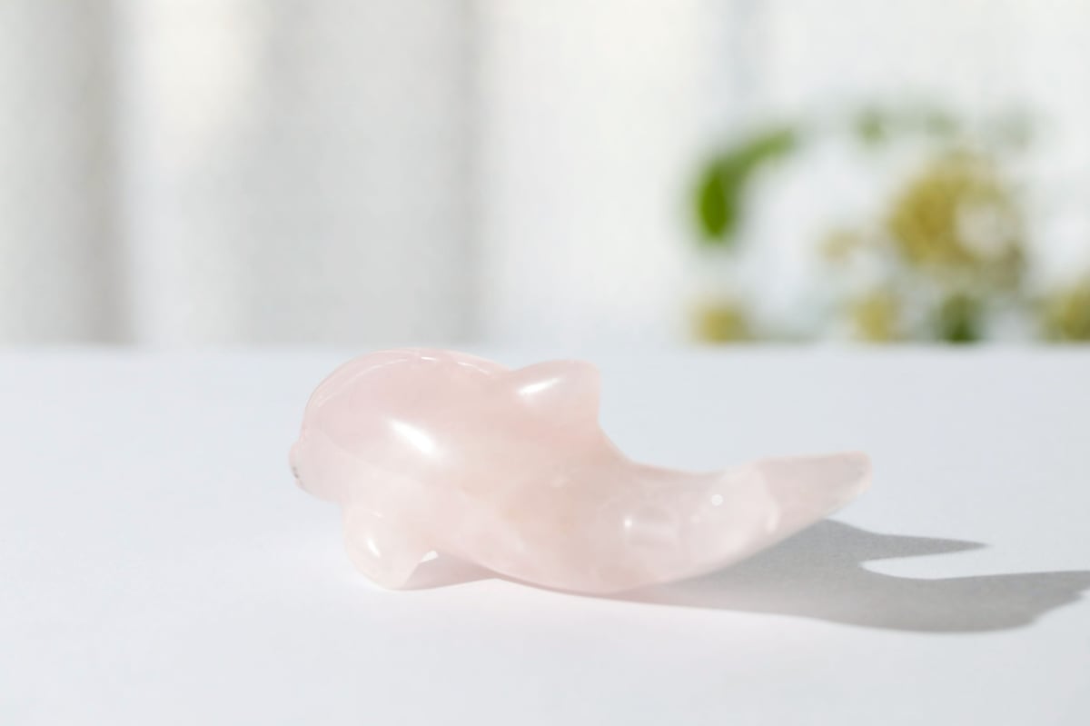 悟りのシッディ入り】ローズクォーツ イルカ | Y.S.Y24