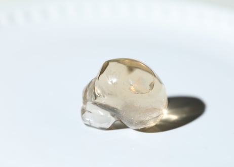 【軽やかに楽しむ】虹入り ナチュラルシトリン スカル