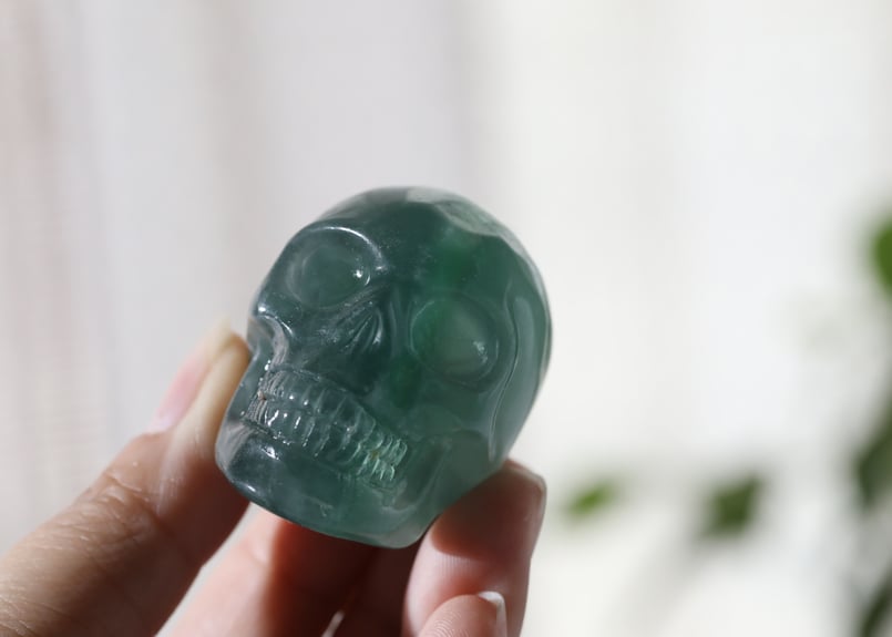 聖なる閃き】グリーンフローライト スカル | Y.S.Y24