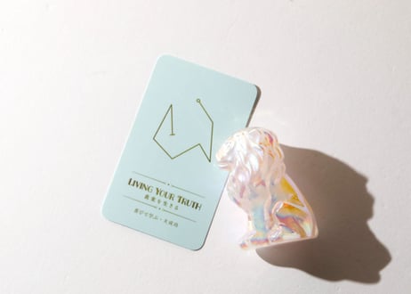 【LIVING YOUR TRUTH 真実を生きる（喜びで学ぶ・大成功）シジル封入 オリジナルカード付き❣️】エンジェルオーラ ローズクォーツ ライオン ※イベントクーポン使用不可