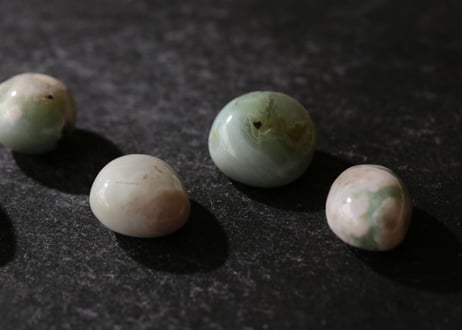 【青葉】ブルーチェリーブロッサムアゲート タンブル（6個セット）