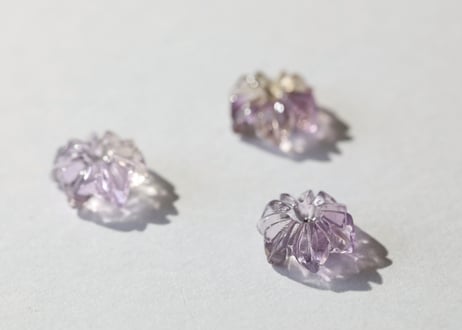 【慈愛の精霊たち】アメトリンとアメジストの花（3個セット）