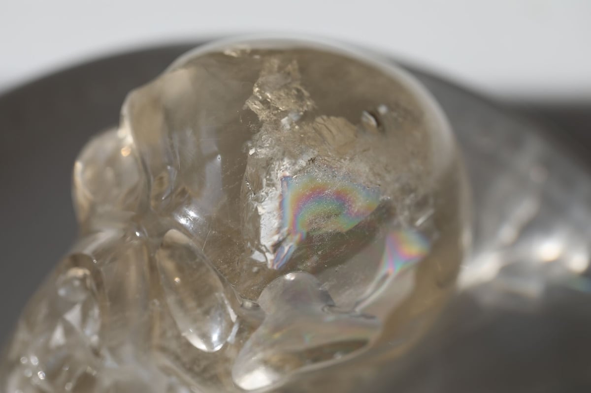 虹入りナチュラルシトリン スカル | Y.S.Y24