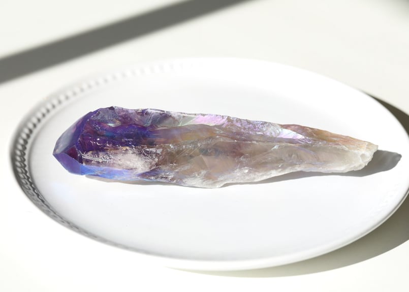 【菜々美ママさん】エンジェルオーラ水晶✕アメジストのユニコ形オルゴ☆他１点 エンジェルオーラアメジスト ワンド 【Ella】 | Y.S.Y24
