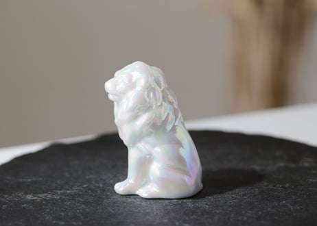 【高貴なLION】エンジェルオーラ ホワイト翡翠 ライオン