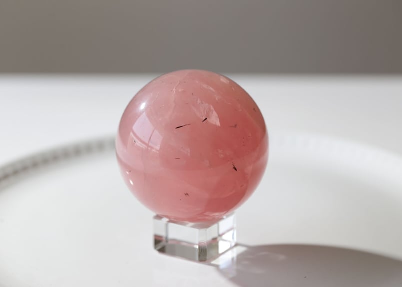 ローズクォーツ特大スフィア ローズクォーツ特大スフィア スターディープローズクォーツ スフィア