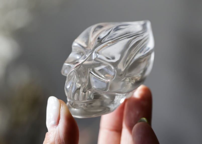 今を超える】ミナスジェライス州産 クリアクォーツ トラベラースカル