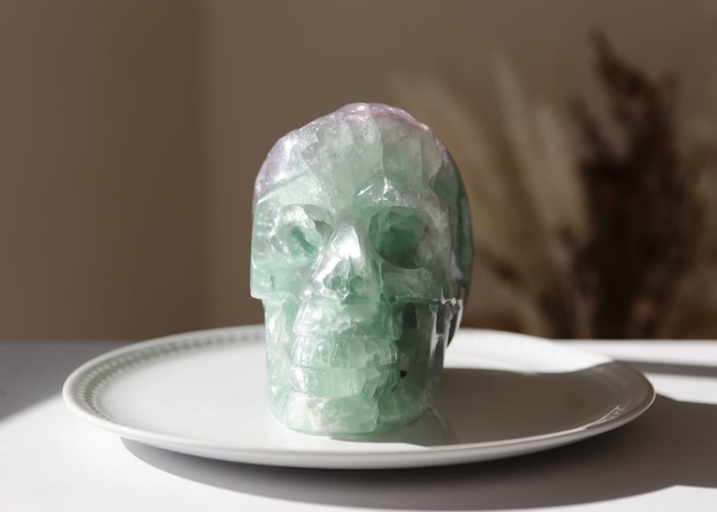 << 大幅値下げ >> ブルーフローライトスカル フローライト スカル 【陰徳】 | Y.S.Y24