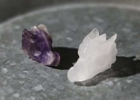 【宇宙に癒される】アメジスト＆クォーツ ドラゴンセット