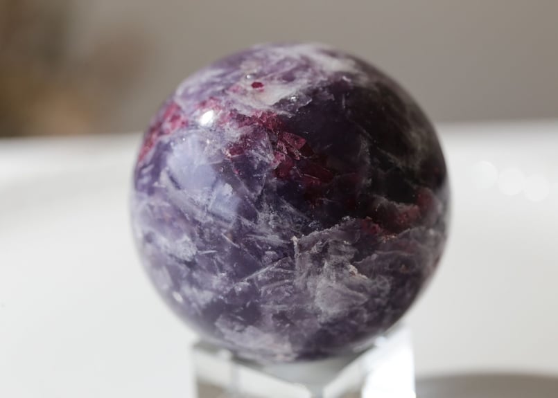 高品質　ユニコーンストーン　スフィア　天然石　ピンクアメジスト好きにも ユニコーンストーンスフィア | Pay ID