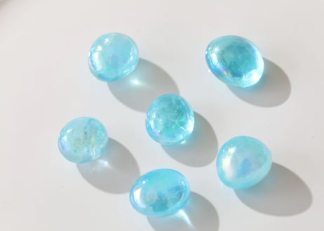 【地球の美しさ】アクアオーラクォーツ タンブルS（6個セット）