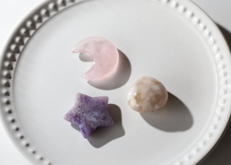 月と星とハートのほのぼのセット グリッド巾着付き