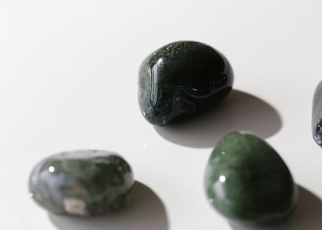 【勇気】モスアゲート タンブル（6個セット）