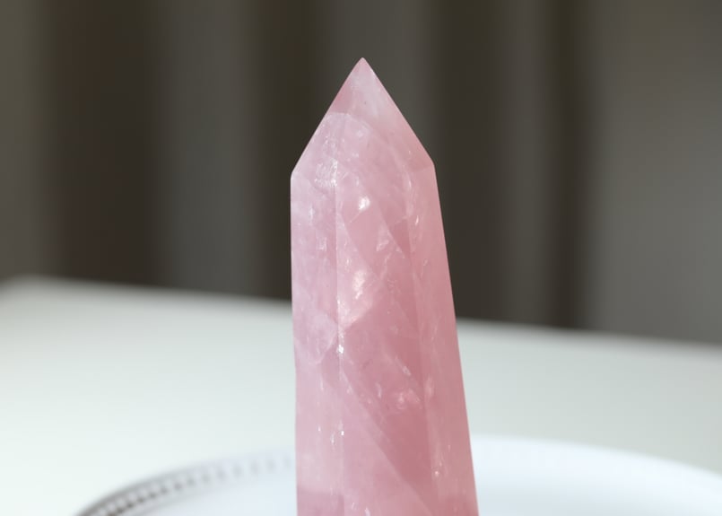 華やかに生きる】濃いピンクのローズクォーツ ポイント | Y.S.Y24 