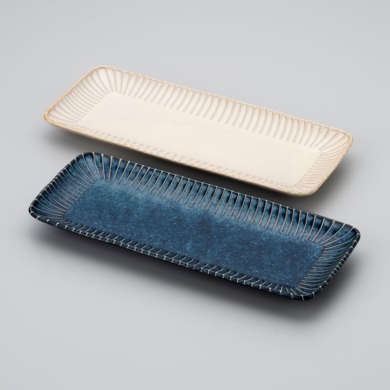 美濃焼 十草 長角皿 | zakkamarchePLUS