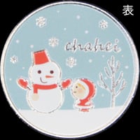雪だるま冬メダル　シルバー色