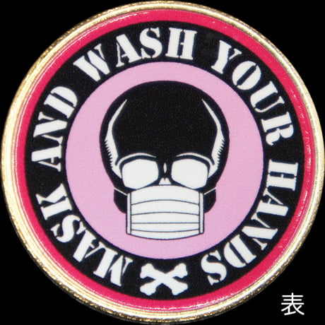 Mask&Wash Your Handsメダル　black・pink