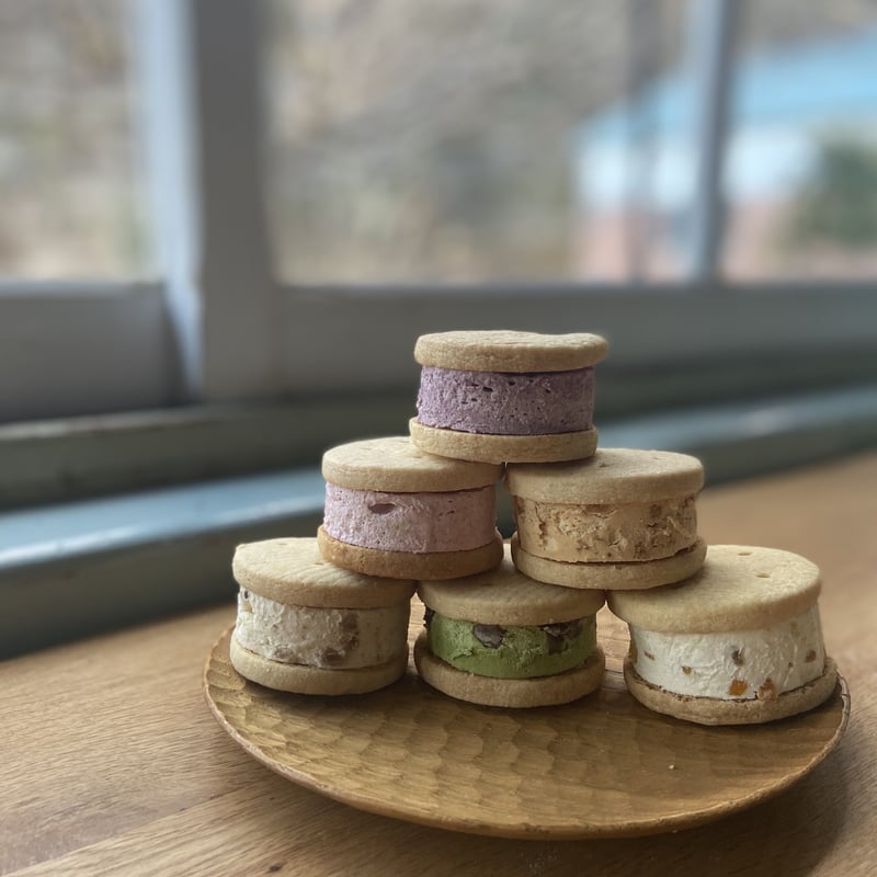 消しゴムはんこ No.285 クリームサンドクッキー 果実をたのしむサンド