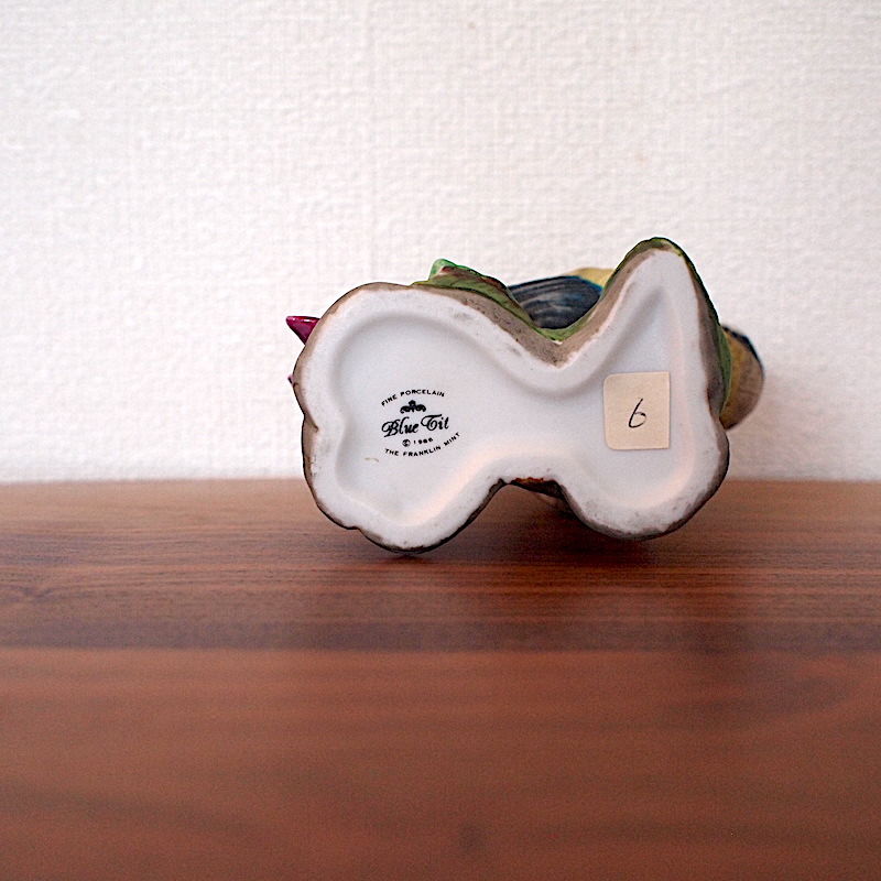 フランクリンミント///陶器.ベル//FRANKLIN MINT/鳥◇蘭 フランクリン