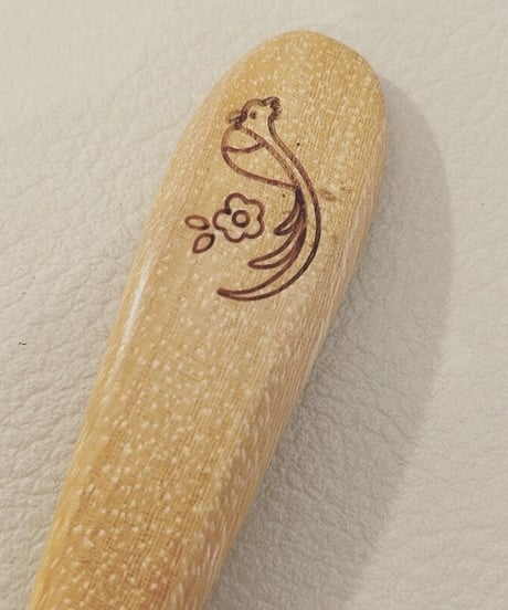 木製フォーク（ことり）