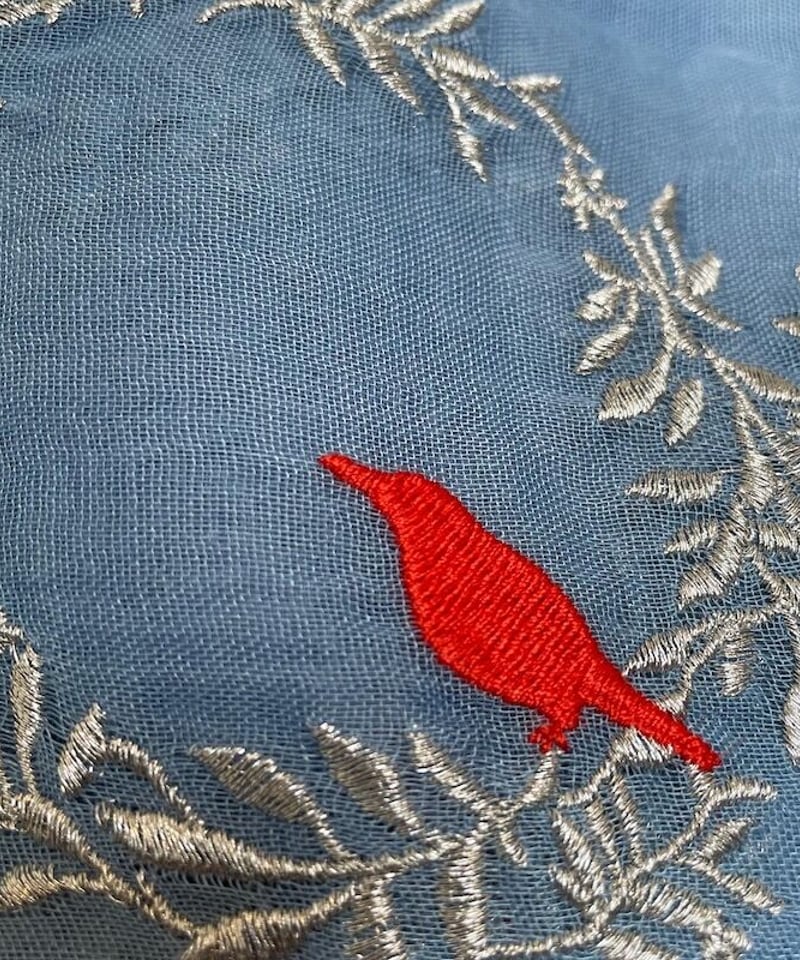 刺繍鳥ストール(レッド) | トリカゴ 刺繍鳥ストール(レッド) | トリカゴ