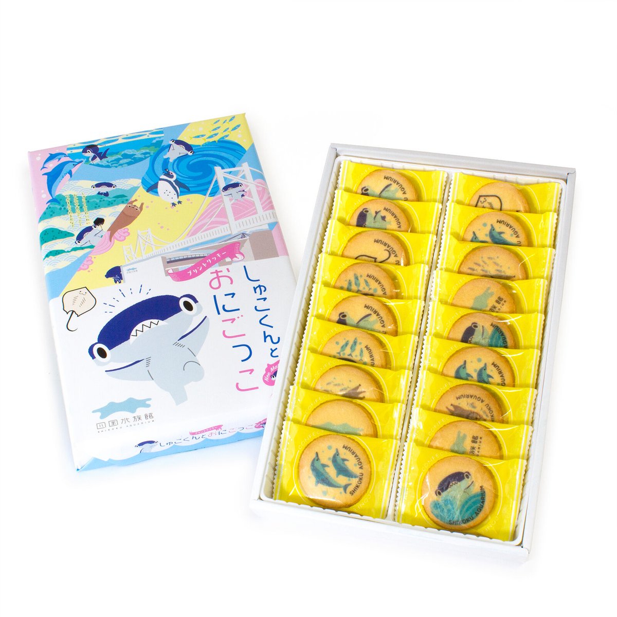 プリントクッキー しゅこくんとおにごっこ | 四国水族館ミュージアム
