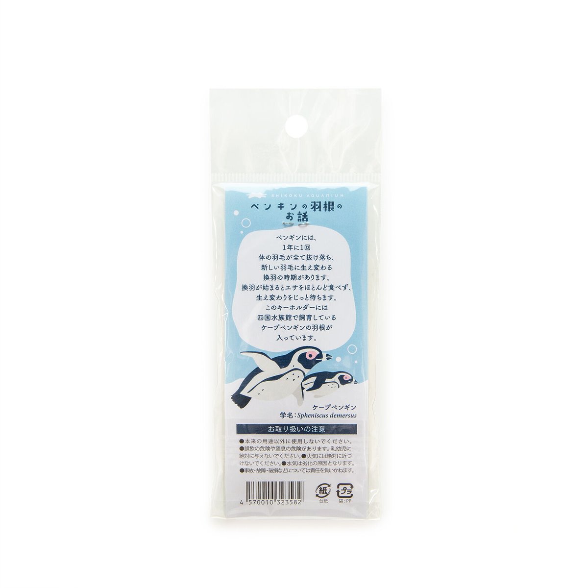 ケープペンギンの羽根キーホルダー | 四国水族館ミュージアムショップ