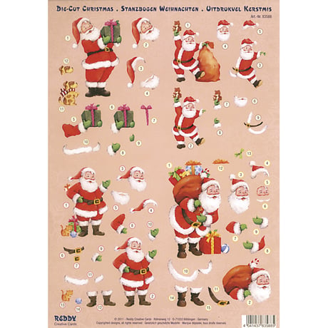 5280-0015 Pt 3D ダイカットプリント Xmas