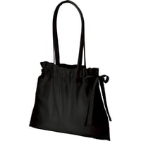 545-0216 厚手コットンギャザーバッグ ブラック