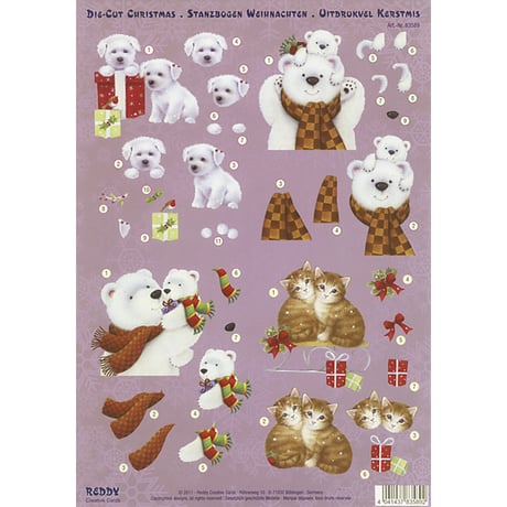 5280-0016 Pt 3D ダイカットプリント Xmas