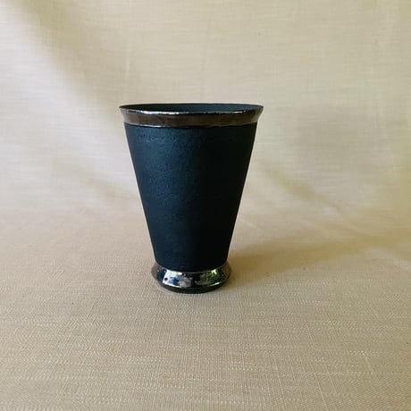 飲料・酒 【未使用・希少】益子焼 西村俊彦作 ぐい呑み3点セット 縞