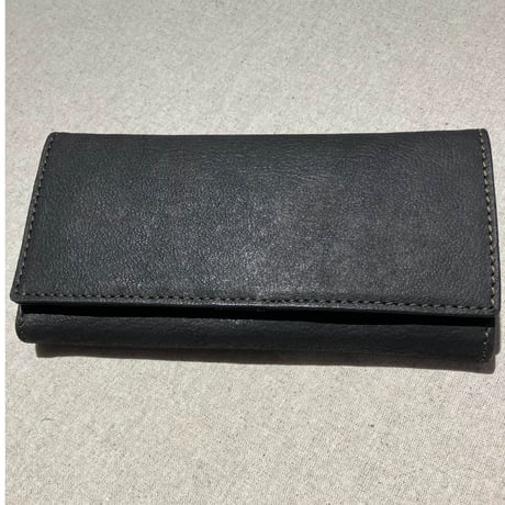 NELD/ネルド　AN304 　ラクダかぶせ長財布　ブラック　#ac