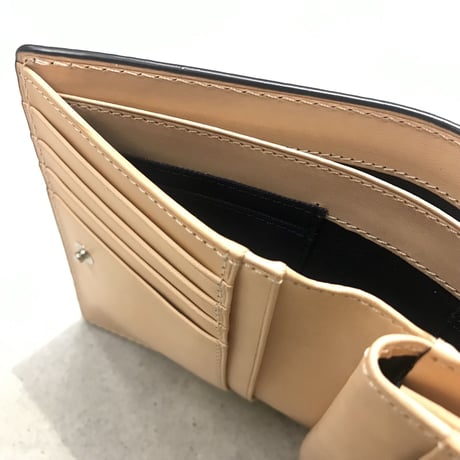 BAGGY PORT　藍染レザー 型押しペイズリー ハーフ財布　DBL　#AC