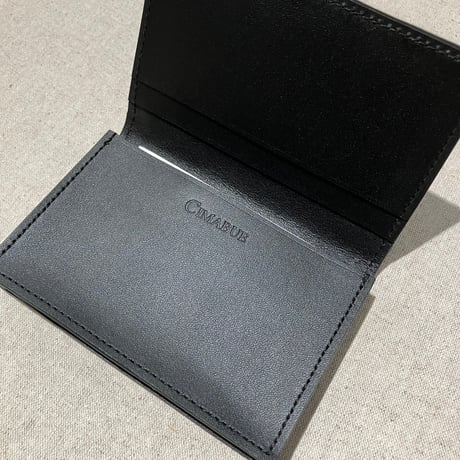 CIMABUE チマブエ　25122　象革　名刺入れブラック　＃ac