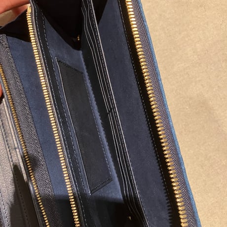 BAGGY PORT バギーポート HRD1000 象革藍染ラウンドファスナー長財布　　＃AC
