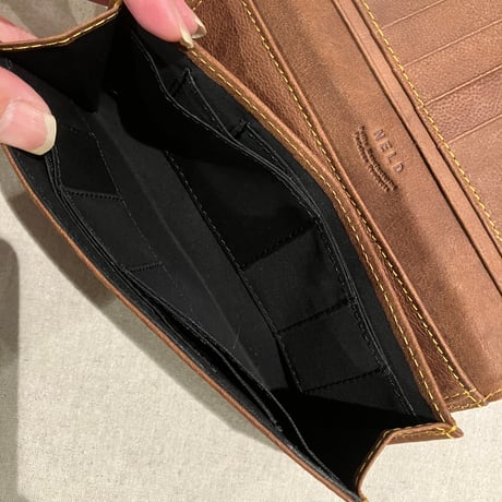 NELD/ネルド　AN304　ネルド ラクダレザー 長財布　キャメル・グレー・ブラック　#ac