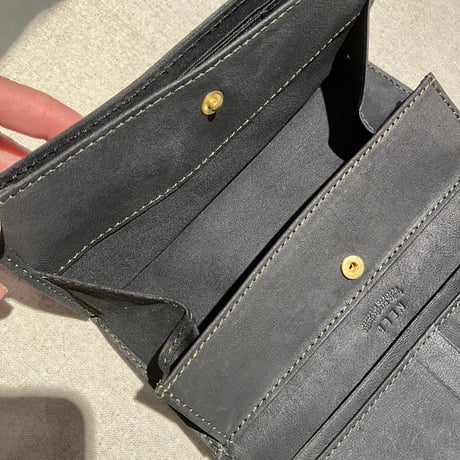 NELD/ネルド　AN304 　ラクダかぶせ長財布　ブラック　#ac