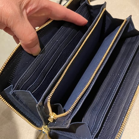 BAGGY PORT バギーポート HRD1000 象革藍染ラウンドファスナー長財布　　＃AC