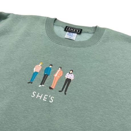 SHE’S スウェット（スモーキーグリーン）