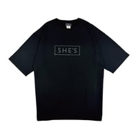 発泡ロゴビッグシルエットTシャツ(ブラック)
