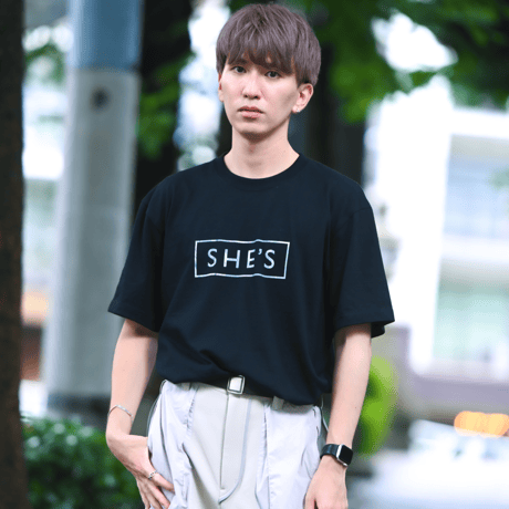 ロゴ Tシャツ（マーブル×ブラック）