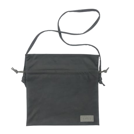 巾着型ショルダーバッグ（チャコール）
