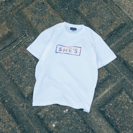 ロゴTシャツ（サンセット×ホワイト）