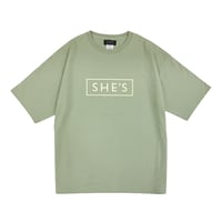 発泡ロゴビッグシルエットTシャツ(グリーン)
