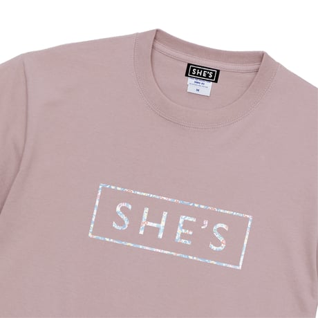ロゴTシャツ（ボタニカル×スモーキーピンク）