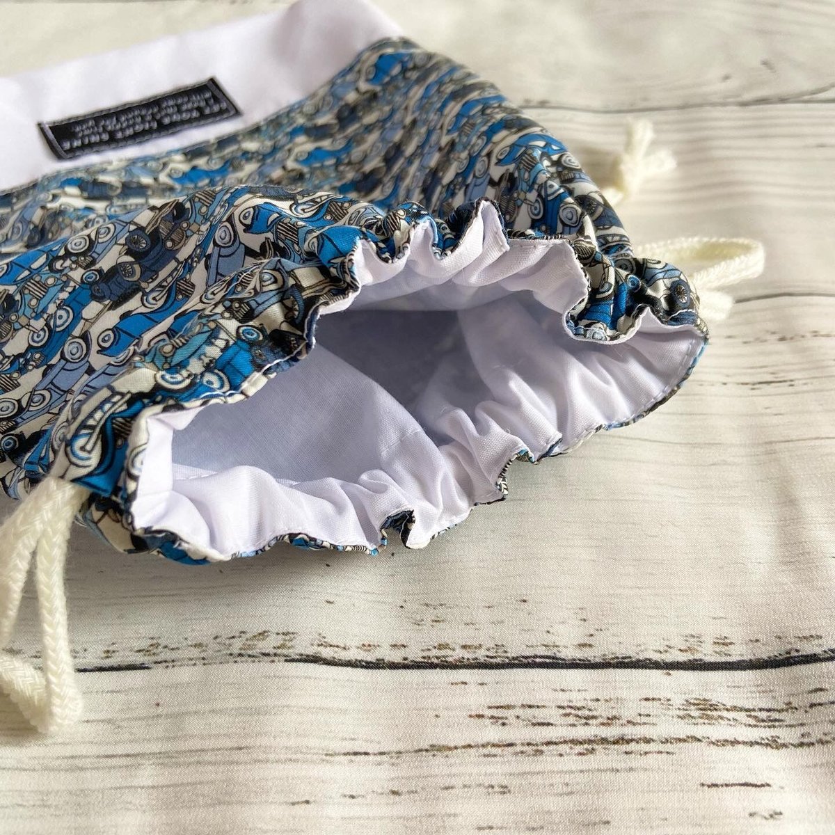 巾着袋SS C&S フリル リバティ使用 