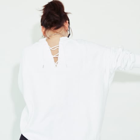 LACEUP SWEAT (S20AW-01) WHITE