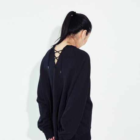 LACEUP SWEAT - BLACK