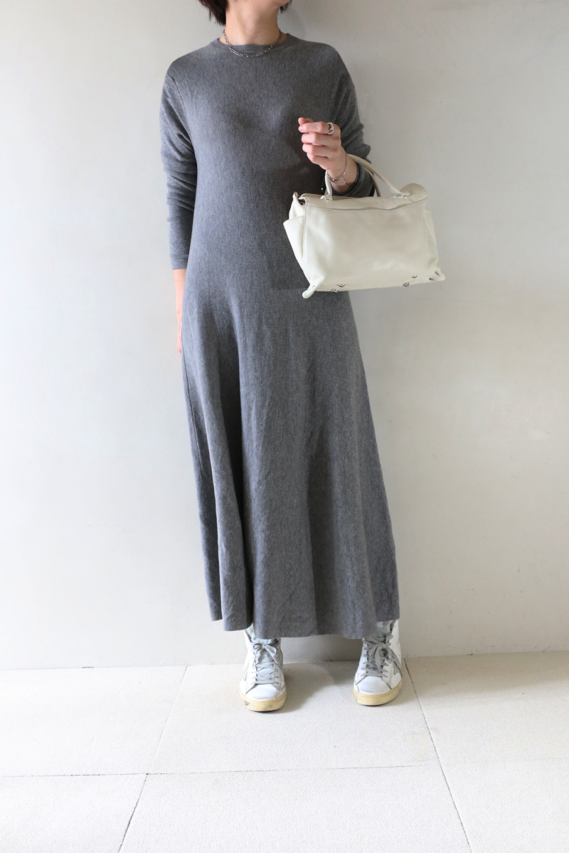 Ron Herman ニットマキシ丈　フレアワンピース　ストレッチXS グレー fit=scale-down,w=1200